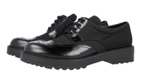 Prada Women's Black Full Brogue Leather Derby Business Shoes 1E038H