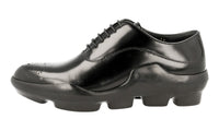 Prada Women's Black Full Brogue Leather Sneaker 1E047G
