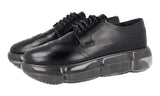 Prada Women's Black Full Brogue Leather Sneaker 1E071M