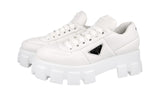 Prada Women's White Leather Monolith Nappa Platform Sneaker 1E119