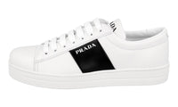 Prada Women's White Leather Downtown Sneaker 1E144N