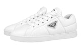 Prada Women's White Leather Padded Nappa Sneaker 1E204N