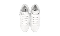 Prada Women's White Leather Padded Nappa Sneaker 1E204N