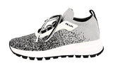 Prada Women's Silver Prax Knit Sneaker 1E246L