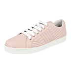 Prada Women's Beige Leather Diagramme Sneaker 1E254L