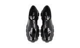 Prada Women's Black Leather Chocolate Monolith Lace-up Shoes 1E255N