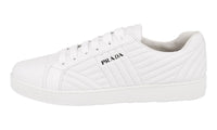 Prada Women's White Leather Diagramme Sneaker 1E344I