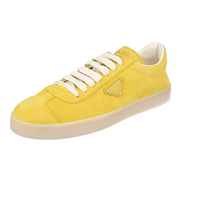 Prada Women's Yellow Leather Lane Sneaker 1E413N