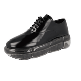 Prada Women's Black Brushed Spazzolato Leather Sneaker 1E431L