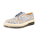 Prada Women's Multicoloured Platform Jacquard Espadrilles Embroided Sneaker 1E441F