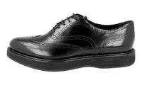 Prada Women's Black Full Brogue Leather Business Shoes 1E526G