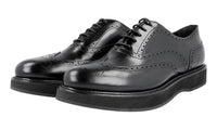 Prada Women's Black Full Brogue Leather Business Shoes 1E526G