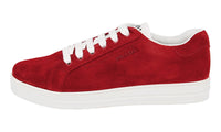 Prada Women's Red Leather District Avenue Sneaker 1E535L
