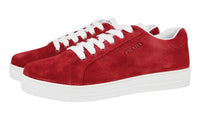 Prada Women's Red Leather District Avenue Sneaker 1E535L
