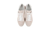 Prada Women's Pink Leather Downtown Sneaker 1E535L