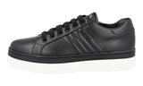 Prada Women's Black Leather Downtown Bold Platform Sneaker 1E536L