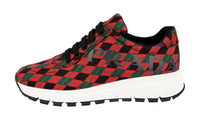 Prada Women's Red Scottish Tartan Prax01 Sneaker 1E552L