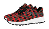 Prada Women's Red Scottish Tartan Prax01 Sneaker 1E552L