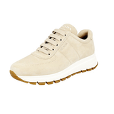 Prada Women's Beige Leather Prax Sneaker 1E553L