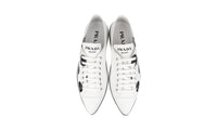 Prada Women's White Synthesis Polka Dot Pointy Sneaker 1E617M