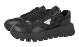 Prada Women's Black Leather Prax01 Symbole Platform Sneaker 1E620N