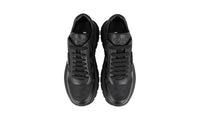 Prada Women's Black Leather Prax01 Symbole Platform Sneaker 1E620N
