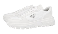 Prada Women's White Leather Prax01 Symbole Triangle Platform Sneaker 1E620N