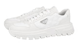 Prada Women's White Leather Prax01 Symbole Triangle Platform Sneaker 1E620N