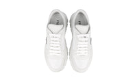 Prada Women's White Leather Prax01 Symbole Triangle Platform Sneaker 1E620N