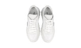 Prada Women's White Leather Prax01 Symbole Triangle Platform Sneaker 1E620N