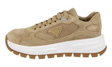 Prada Women's Beige Leather Prax Bold Platform Sneaker 1E621N