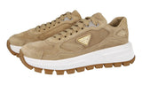 Prada Women's Beige Leather Prax Bold Platform Sneaker 1E621N