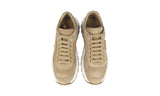 Prada Women's Beige Leather Prax Bold Platform Sneaker 1E621N