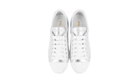 Prada Women's Silver Leather Sneaker 1E663I