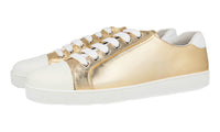 Prada Women's Gold Leather Sneaker 1E663I