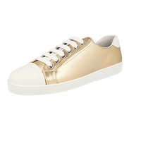 Prada Women's Gold Leather Sneaker 1E663I