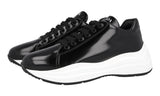 Prada Women's Black Brushed Spazzolato Leather Prax Platform Sneaker 1E679L