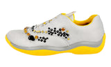 Prada Women's Silver Americas Cup Crystal Sneaker 1E784G