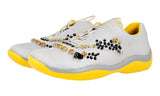 Prada Women's Silver Americas Cup Crystal Sneaker 1E784G