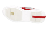 Prada Women's Red Leather Americas Cup Sneaker 1E796E