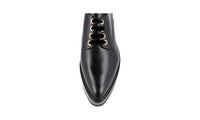 Prada Women's Black welt-sewn Leather Lace-up Shoes 1E851H