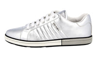 Prada Women's Silver Leather Diagramme Sneaker 1E886L