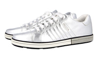Prada Women's Silver Leather Diagramme Sneaker 1E886L