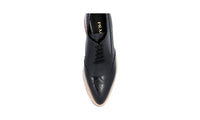 Prada Women's Black welt-sewn Leather Lace-up Shoes 1E935G