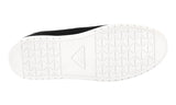 Prada Women's Black Leather Shearling Fur Downtown Sneaker 1E935M