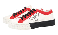 Prada Women's White Cassetta Wheel Sneaker 1E939L