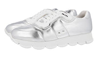 Prada Women's Silver Leather Sneaker 1E946L