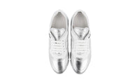 Prada Women's Silver Leather Sneaker 1E946L