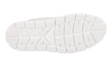Prada Women's White Leather Downtown Bold Shearling Fur Platform Sneaker 1E947M