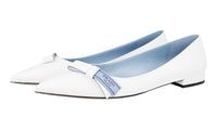 Prada Women's White Leather Loafers 1F3861